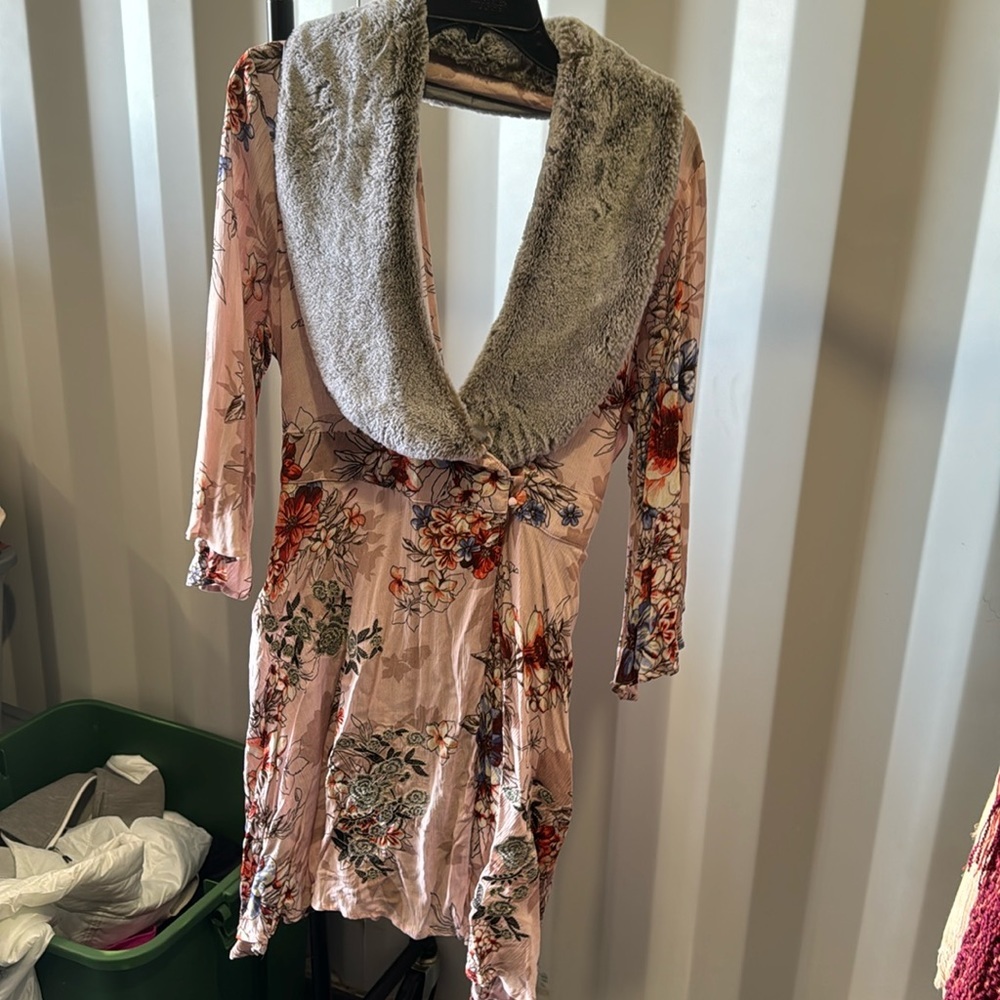 Gimmicks faux fur Kimino